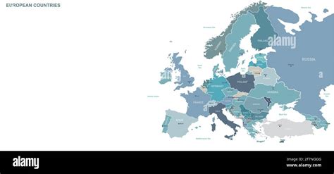 Carte de l'Europe. Vecteur de la carte du monde par continent Image ...