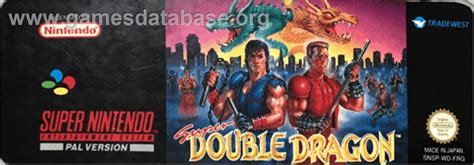 Super Double Dragon Nintendo Snes Artwork Cartridge Top