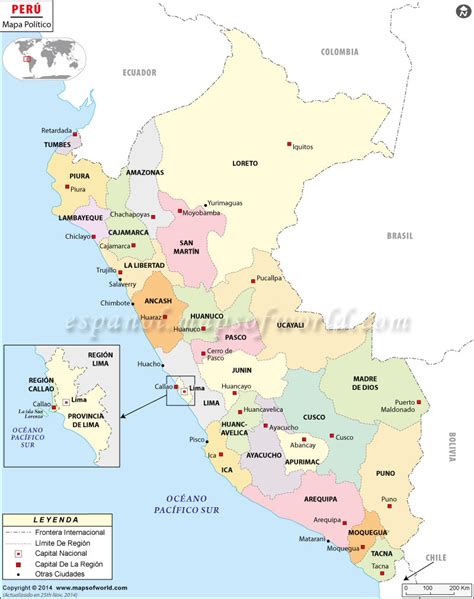 Mapa De Peru Mapa Físico Geográfico Político Turístico Y Temático