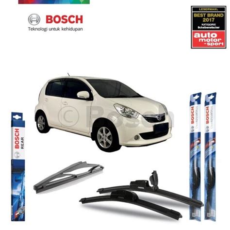 Jual Wiper Depan Belakang Daihatsu Sirion 2011 2017 Bosch Frameless Di