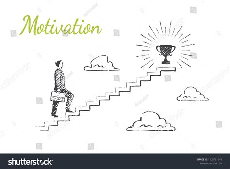 motivation vector business concept illustration hand stock vector