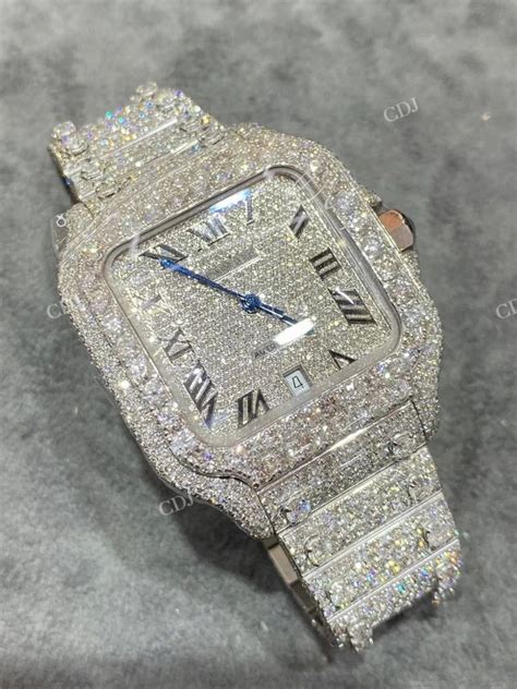 Vvs Moissanite Automatic Fully Iced Out Mm Round Diamond Hip Hop