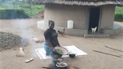 Typical African Village Life Cooking The Most Delicious Okra Soup For