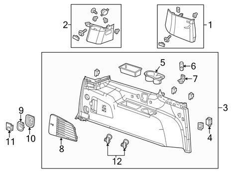 Chevrolet Suburban Body D Pillar Trim Panel Rear Upper