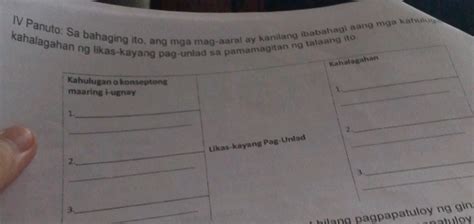 IV Panuto Sa Bahaging Ito Ang Mga Mag Aaral StudyX