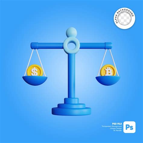 Premium Psd Financial Balance Scale 3d Illustration