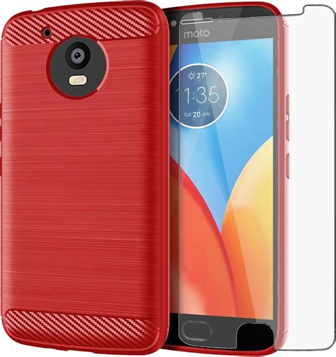 Amazon Phone Case For Motorola Moto E4 With Tempered Glass Screen