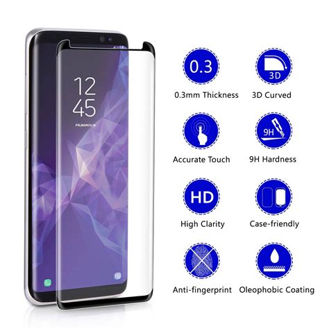 Dr Vaku ® Samsung Galaxy S9 Plus 3d Curved Edge Full Screen Tempered Glass Screen Guards India