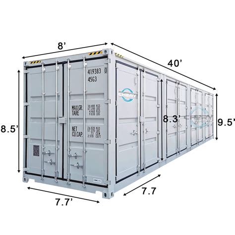 40ft High Cube Container With 4 Side Doors With Logo