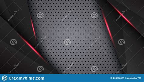 Abstract Light Red Black Space Frame Layout Design Tech Triangle