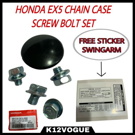 Honda Ex Dream Highpower Gboj Gbo C Chain Case Screw Bolt Set