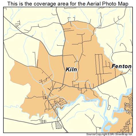 aerial photography map  kiln ms mississippi