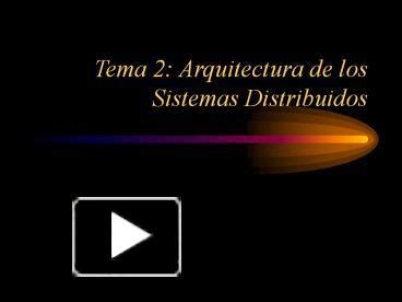 Ppt Tema Arquitectura De Los Sistemas Distribuidos Powerpoint