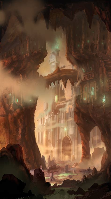 Artstation Fantasy Concept Art Undergroundcastle And Grave