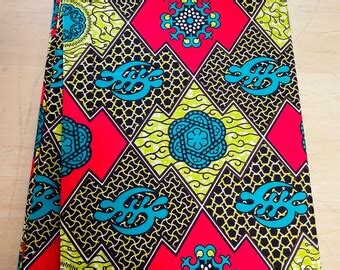 Purple And Green Ankara Fabric 6 Yards Cotton Print Ankara Fabric