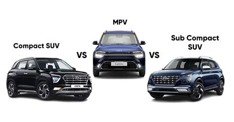 Difference Between a Sub-Compact SUV, Compact SUV and MPV - CarLelo