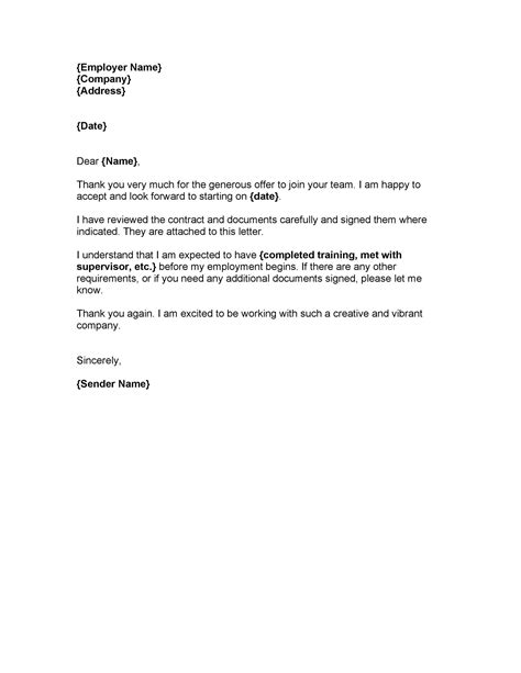 40 Professional Job Offer Acceptance Letter And Email Templates