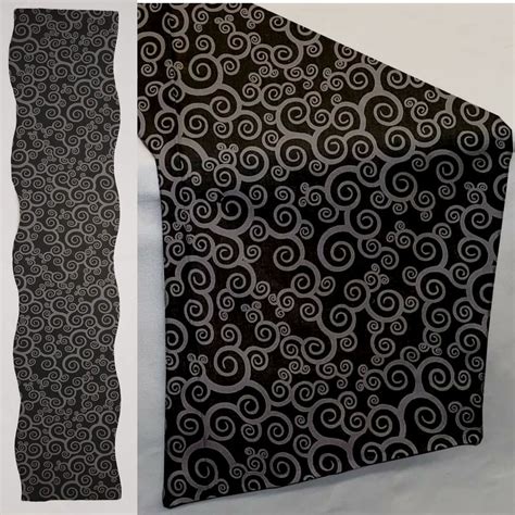 Black And Gray Scroll Damask Table Runner By Pennys Needful Things 5 Feet Long Straight