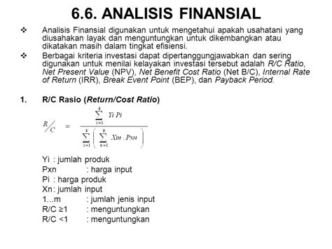 Cara Menghitung Npv Irr Dan Net Bc