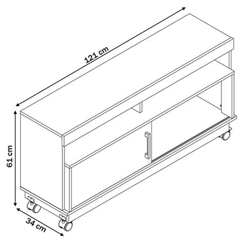 Rack Para Tv At Polegadas Artur Porta Off White Savana Madetec