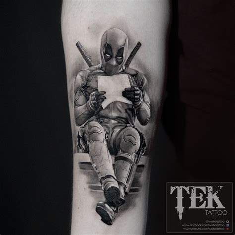 Minimalist Deadpool Tattoo Black And White - 110 Deadpool Tattoo Ideas ...