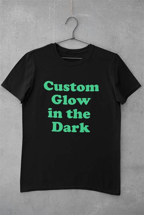 Glowing Tshirt Custom Glow In The Dark Shirt Personalized Etsy