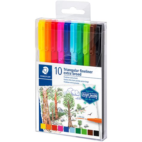 Staedtler Triplus Fineliner Pens Extra Broad Assorted Colours Pack