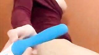 Dakota James Public Toilet Blue Dildo Masturbating Snapchat Free