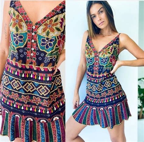 Pin De Tatiana Em Roupas Look Boho Vestido Curto Roupas