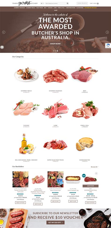 Food ecommerce website design | Meat website on Behance
