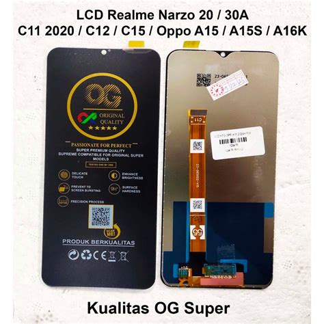 Jual Lcd Touchscreen Realme C12 C15 C11 2020 Narzo 20 Narzo 30a Oppo A15 A15s A16e