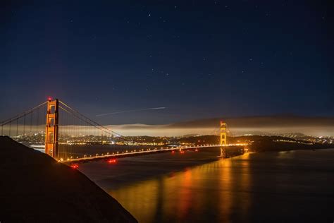 Scenic View of Golden Gate Bridge During Night Time · Free Stock Photo