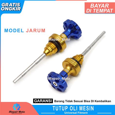 Jual Tutup Oli Mesin Variasi Model Jarum Twotone Universal Motor