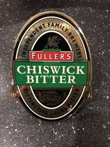 Vintage Fullers Chiswick Bitter Metal Pump Clip Pub Home Bar Ale Badge