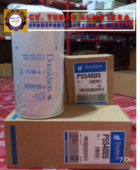 Lube Filter Spin On Full Flow Pn P554005 Donaldson Cv Tunas