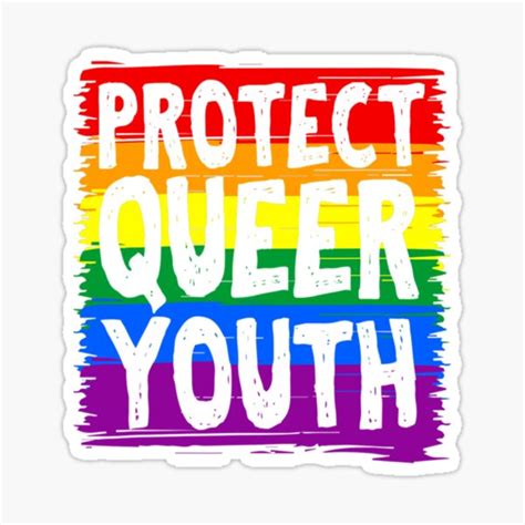 Lgbtq Protect Queer Youth Lgbt Gay Pride Sticker For Sale By Surprides Redbubble