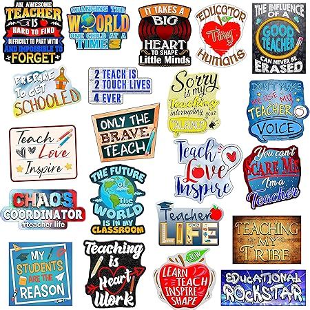 Amazon Teacher Stickers Pcs Vinyl Waterproof Teacher Stickers