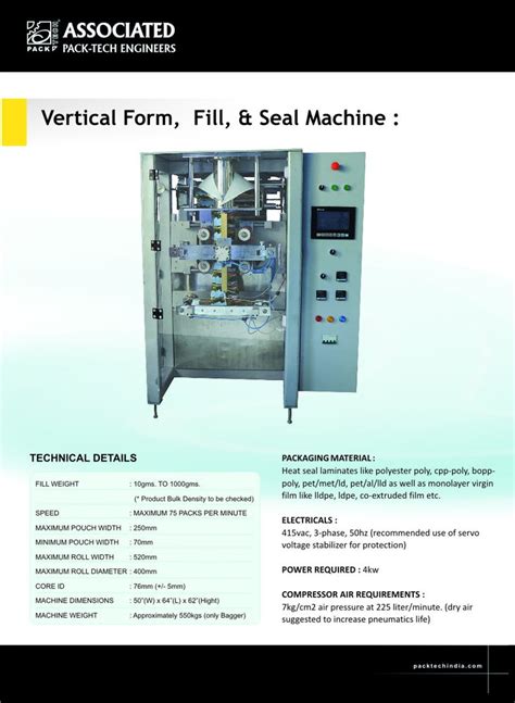 Pack Tech Vertical Granule Packing Machine Hp At Rs Unit In