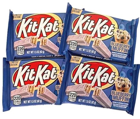 Kit Kat Blueberry Muffin Limited Edition 1.5 oz Candy Bar, Full Size, 4 ...