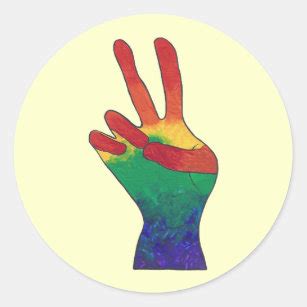 Hand Sign Stickers Zazzle AU