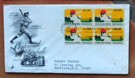 BASEBALL CENTENNIAL 1869 1969 BABE RUTH SULTAN OF SWING ARTCRAFT CACHT FDC BLOCK EBay