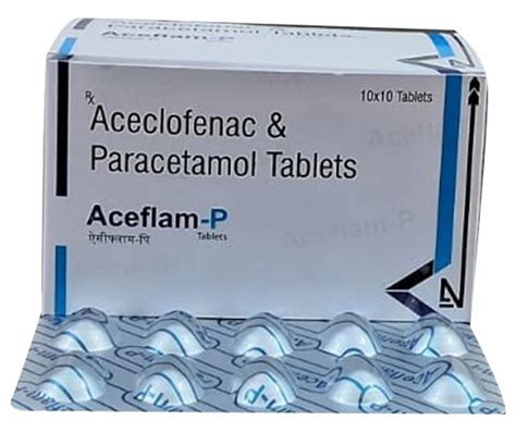 Aceflam P Aceclofenac Paracetamol Tablets Strength Mg At Rs