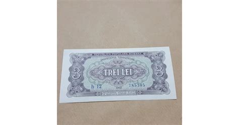 Bancnota 3 Lei 1952 UNC Necirculata Arhiva Okazii Ro