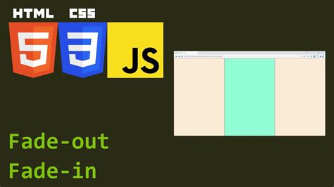 Html Css Javascript Tutorial Fade Out Fade In Transition From One