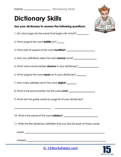 Dictionary Skills Worksheets 15 Worksheets