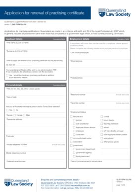 Fillable Online Qls QLS Renewal Of Practising Certificate And