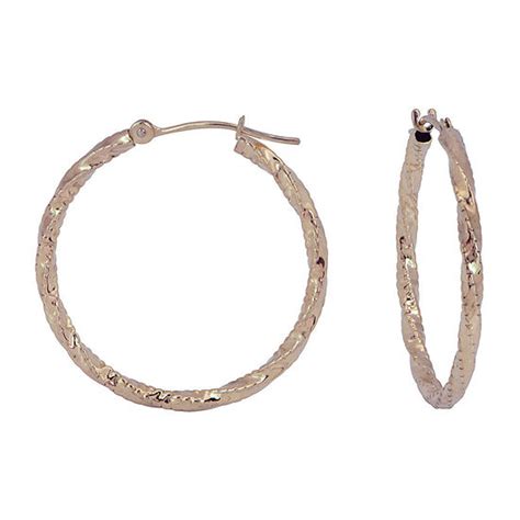 14k Gold Twisted Hoop Earrings Jcpenney