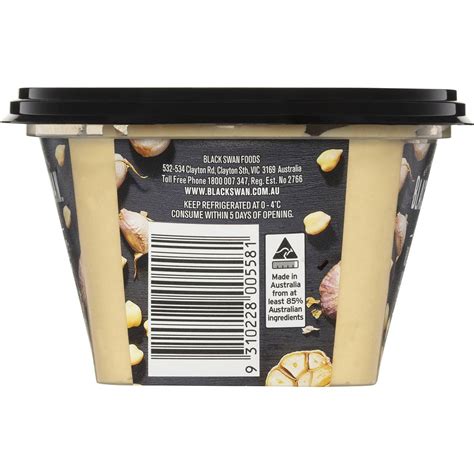 Black Swan Dip Crafted Roasted Garlic Hommus G Woolworths