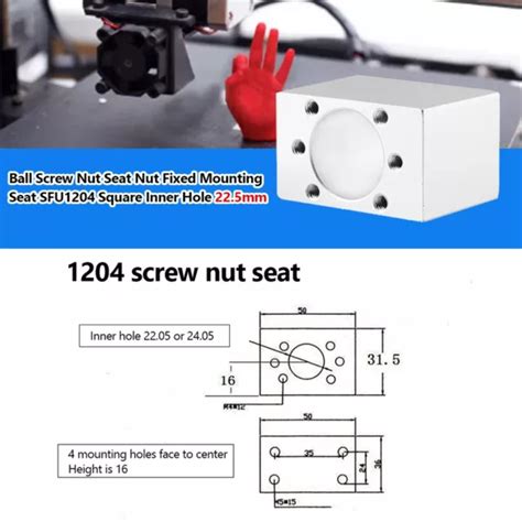 BALLSCREW NUT HOUSING Mount Bracket Holder Fit For SFU1204 Screws 8 74