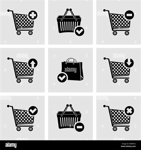 Shopping Cart Icon Set Stock Vector Image And Art Alamy